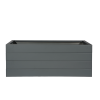 Bloembak antraciet 150x30x28 cm