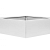 Bloembak vlak - WIT 120x120x40