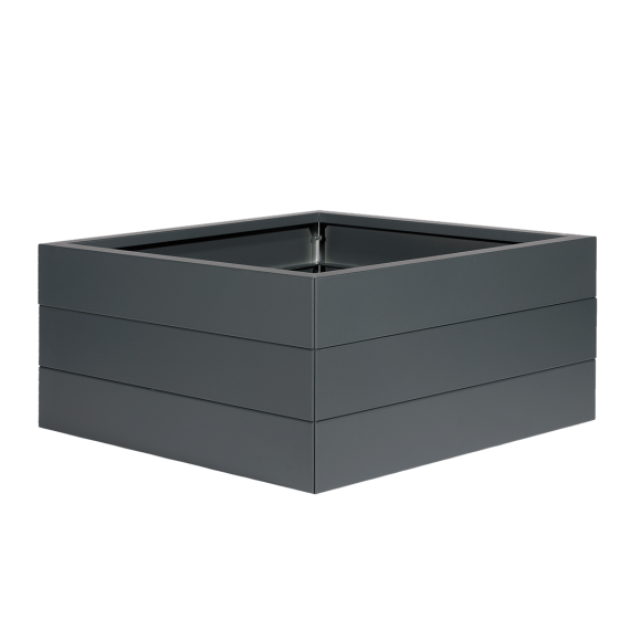 Bloembak antraciet 180x30x28 cm